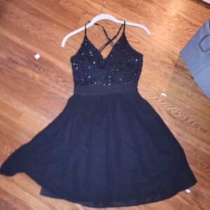 Black cocktail dress